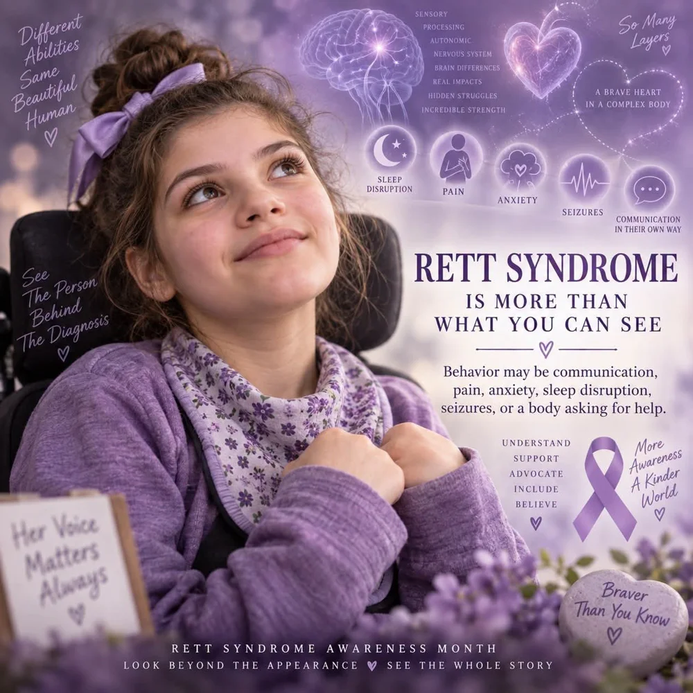 Supplied Rett awareness illustration: see the person behind the diagnosis